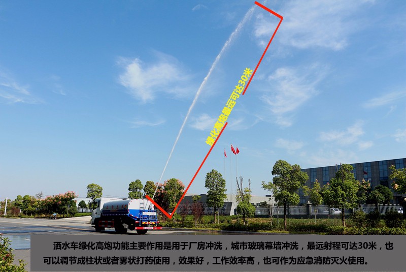 洒水车绿化高炮工作图片展示